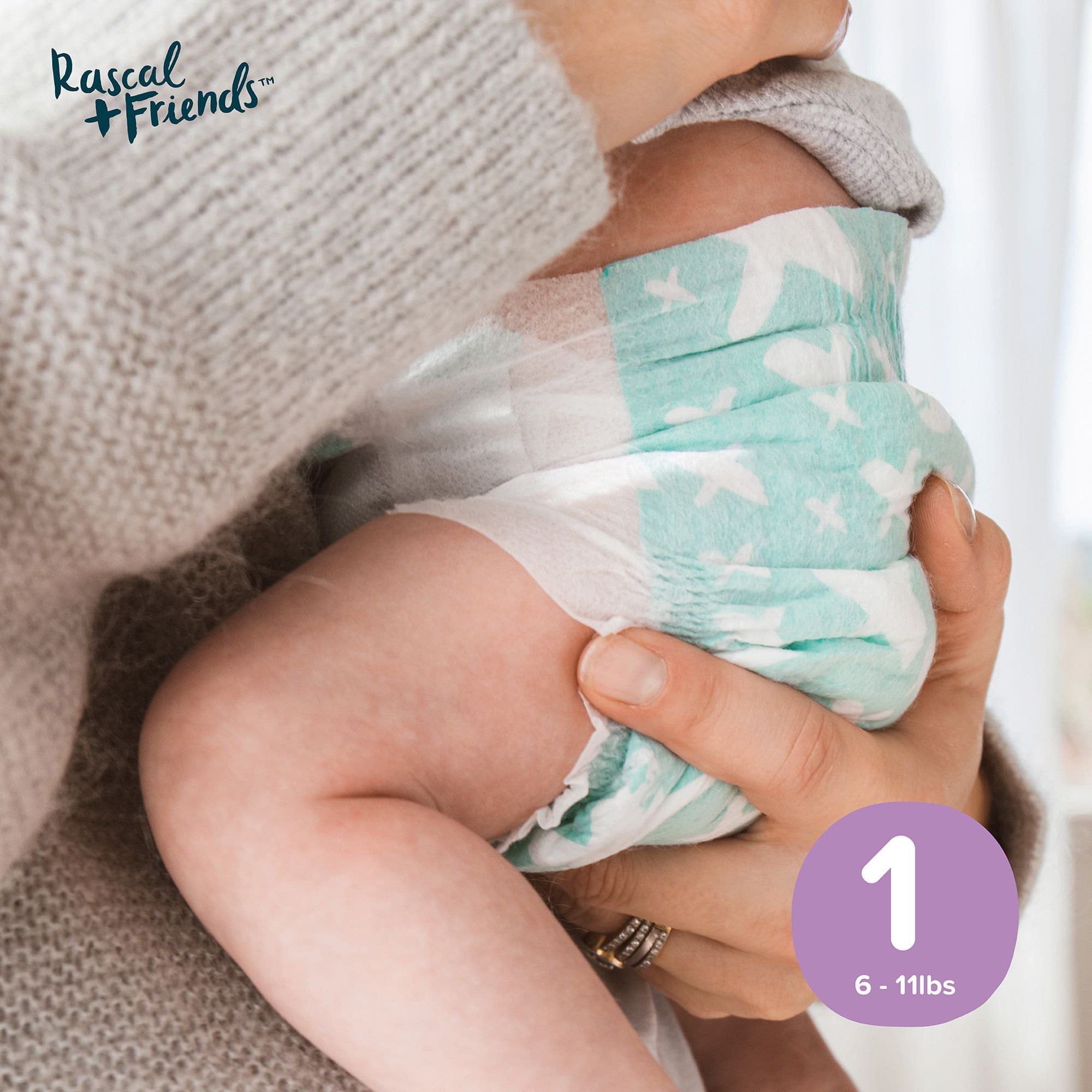 Rascal Prem Diapers (236ct) - SIZE 1 - Image 2